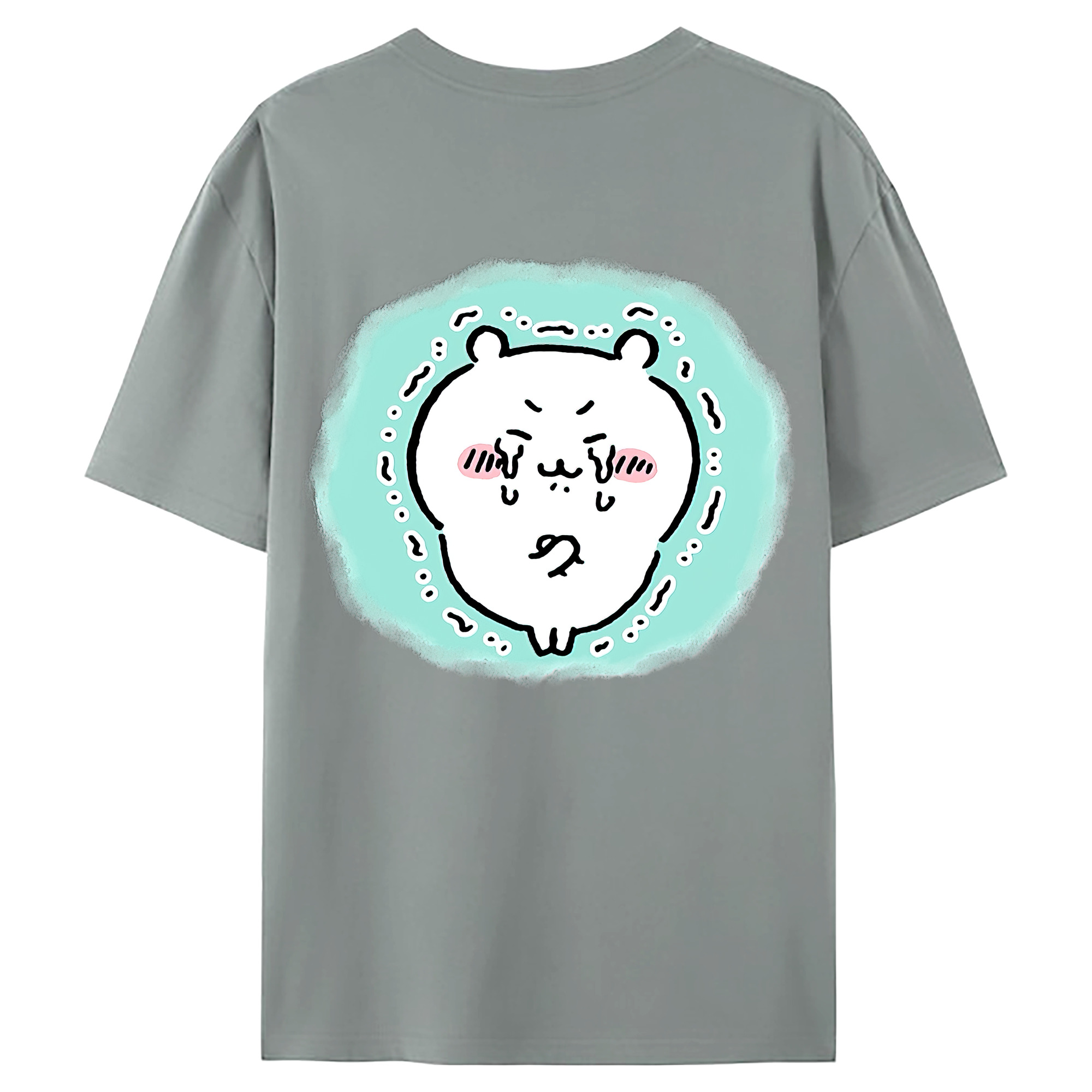 （画像用） ちいかわ ちいかわ Chii-kawa chiikawa 綿100％ メンズ半袖Tシャツ（バックプリント） 通気性